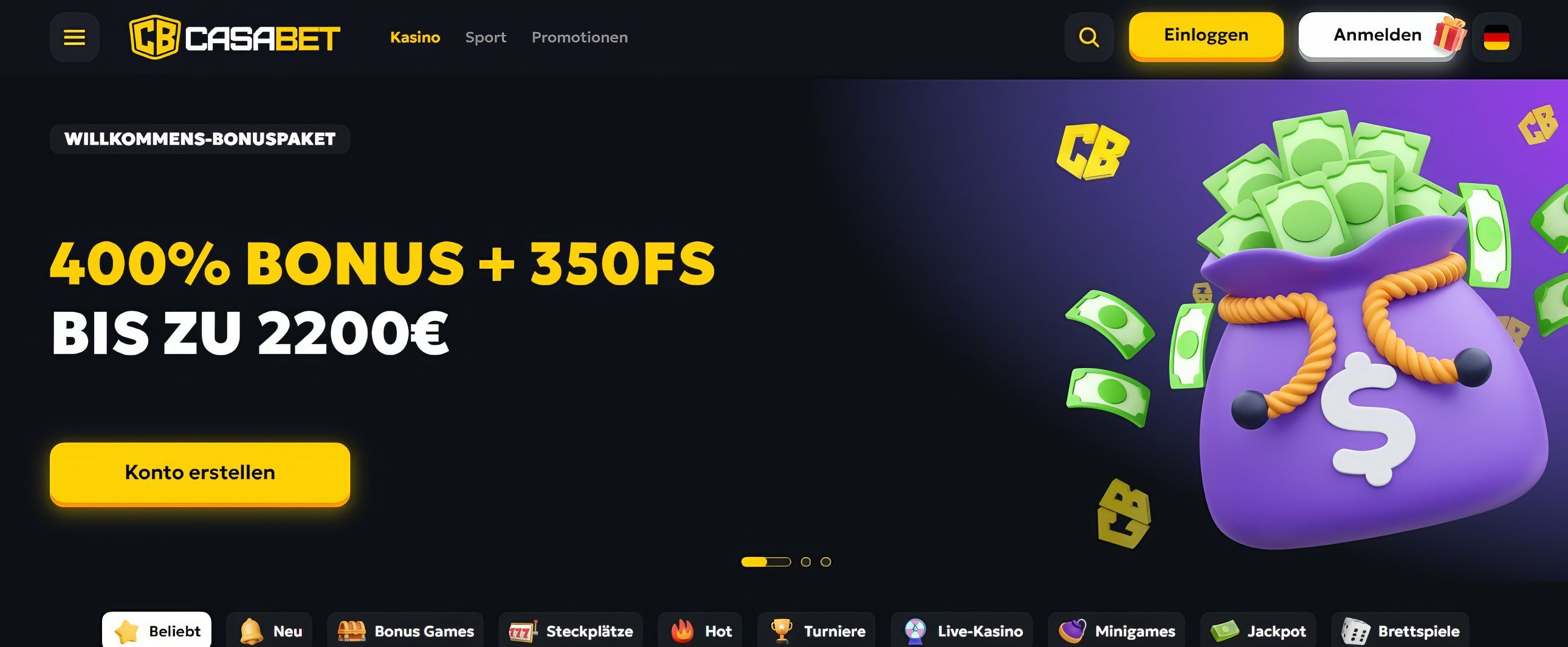 Casabet desktop screenshot 1